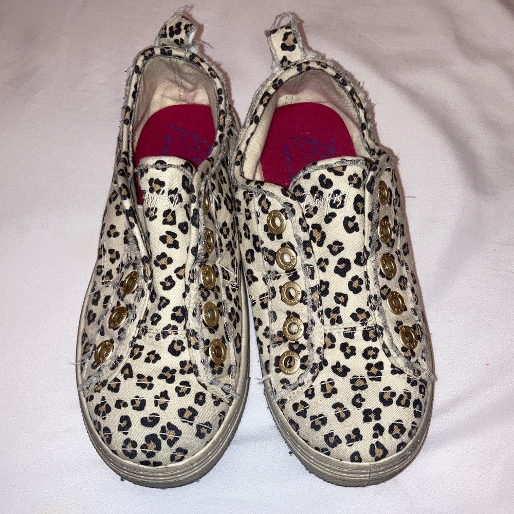 Blowfish Cream and Black Leopard Kids Sneakers